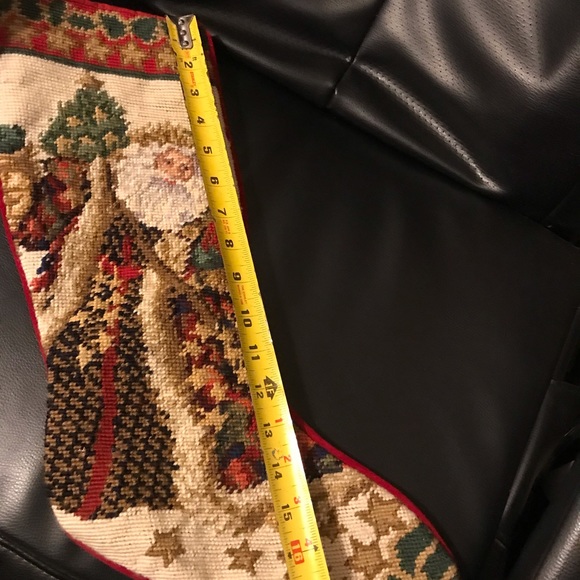 Vintage Christmas stocking needle point - Picture 13 of 13